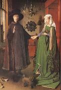 Jan Van Eyck Giovanni Arnolfini and his Bride France oil painting artist